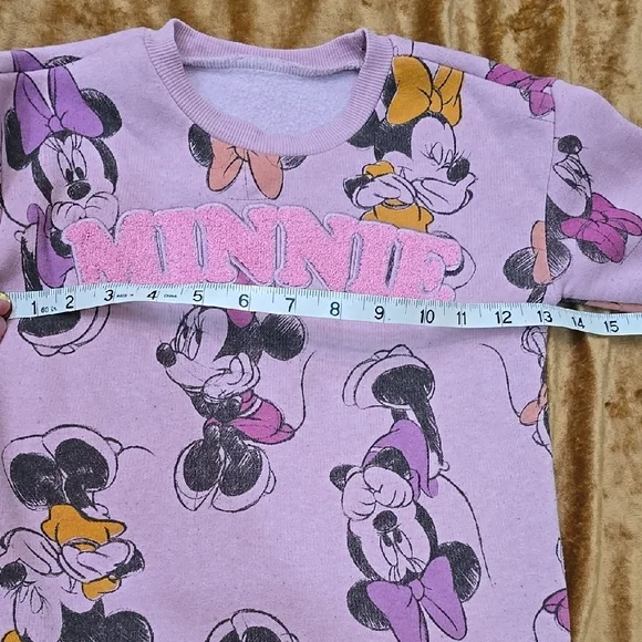 Disney Minnie Mouse Pink Sweatshirt Girls Small - Picture 2 of 10